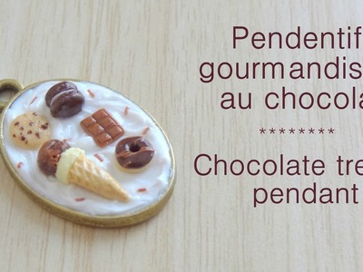 DIY Chocolate Treats Pendant. Tuto Fimo Pendentif Gourmandises au Chocolat