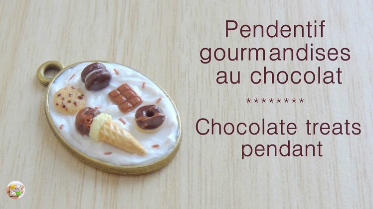 DIY Chocolate Treats Pendant. Tuto Fimo Pendentif Gourmandises au Chocolat