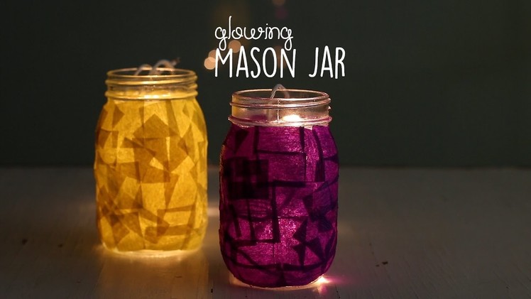 DIY Glowing Mason Jar