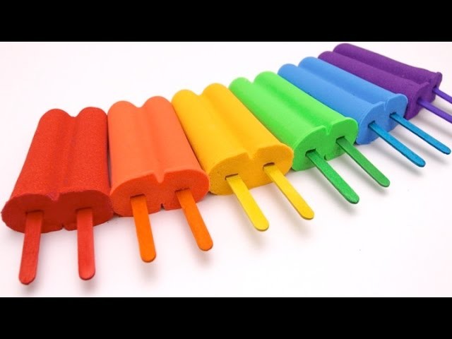DIY How to Make Kinetic Sand Popsicles Learn Colors and Sizes