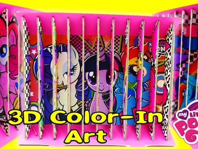 DIY My Little Pony 3D Color In Art MLP Coloring Pages | Evies Toy House