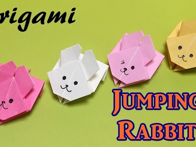 Easy origami toy for beginners -paper jumping rabbit- with one piece of paper