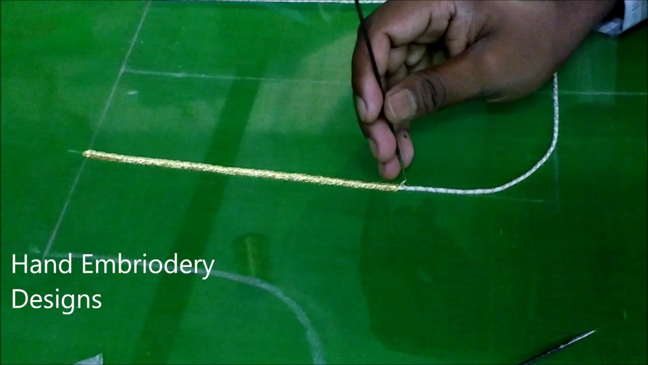 Hand embroidery tutorial for beginners, hand embroidery designs, maggam work tutorial for beginners