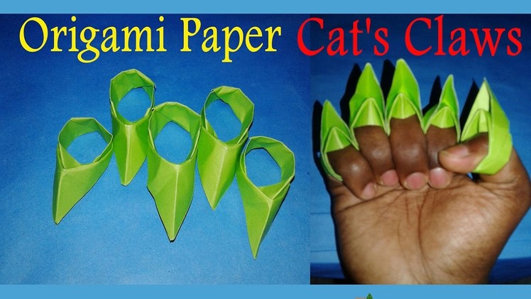 How to make a paper Cat's Claws Easy Step by step - Comment fabriquer des griffes en papier Origami