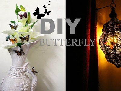 How to make butterflies using waste plastic bottles : DIY for home decor