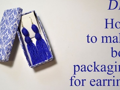 How to make gift box packing for earrings Jewelry easy DIY