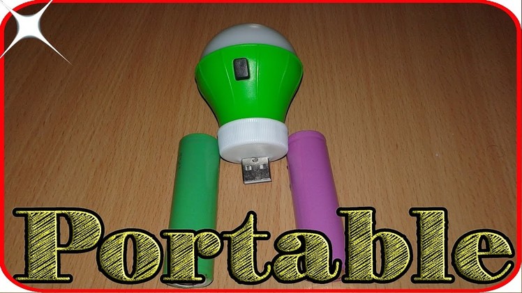 How to make portable led light bulb at home - DIY rechargeable led with No Skills in electronics