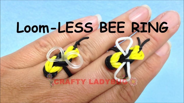 NEW Rainbow Loom-LESS CUTE BEE EASY Charm Tutorials by Crafty Ladybug.How to DIY