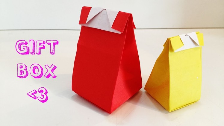 Origami Gift Box No Cut No Glue   Rosie DIY