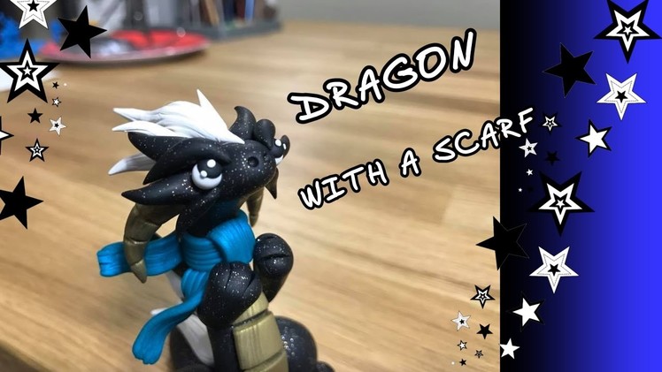 Polymer Clay Dragon with a scarf || Adorable Dragon!