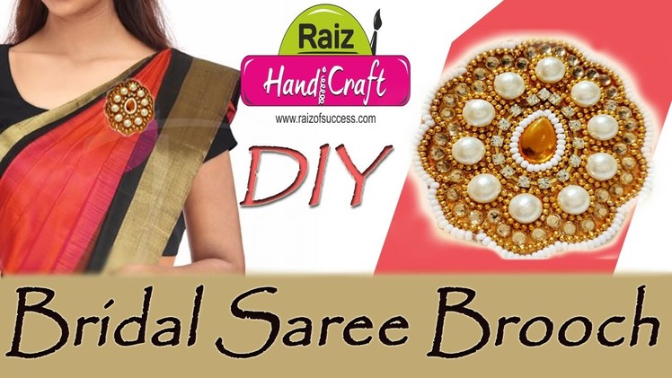SAREE BROOCH how to make saree pin (brooch) fancy new with new design| Art With Creation|#66
