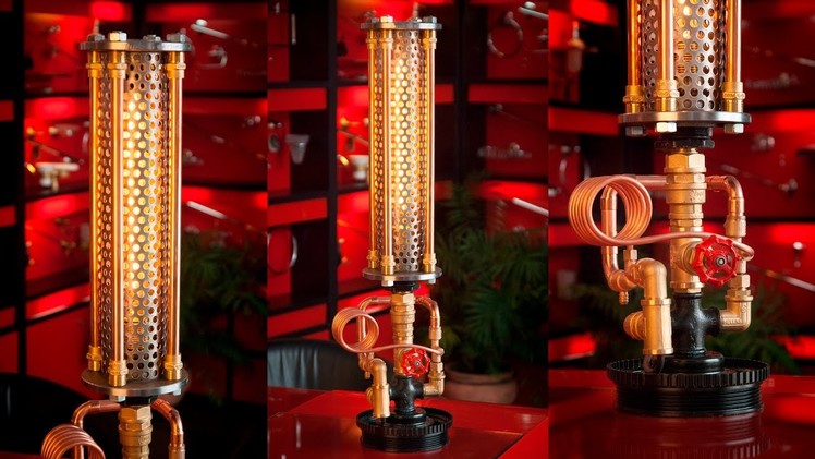 Steampunk DIY Industrial Pipe Lamp #8