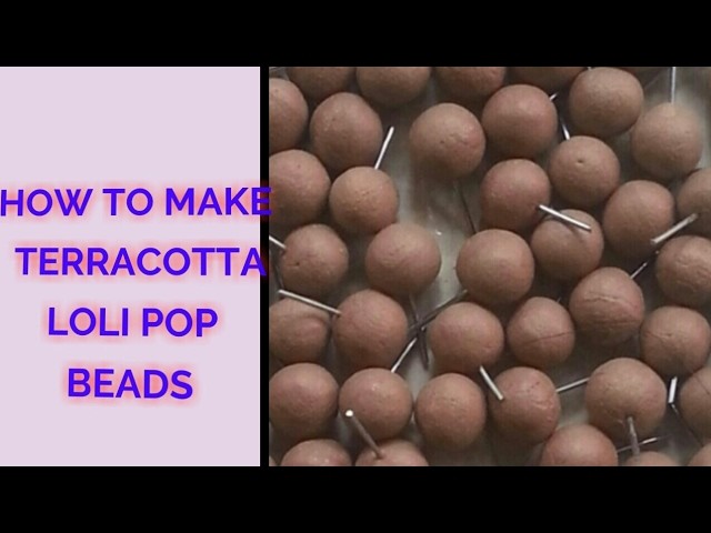 Terracotta  lollipop  bead. tutorials for beginner.clay jewellery making ideas . part 1