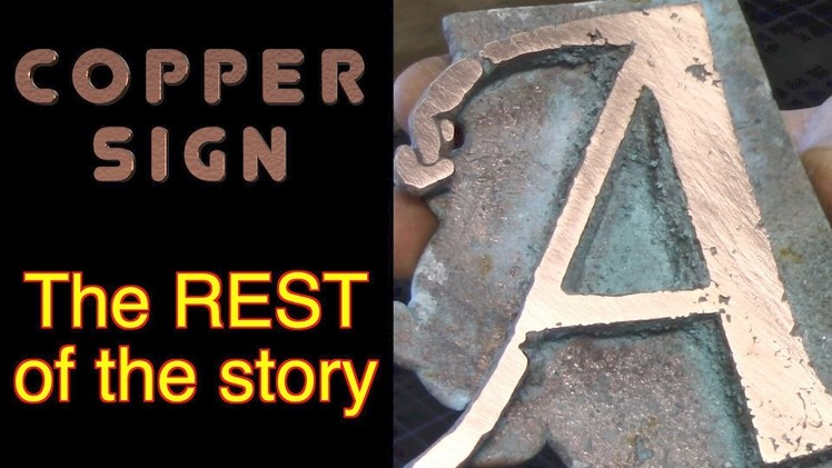 The REAL copper sign video.  It's not all roses!  FarmCraft101 DIY