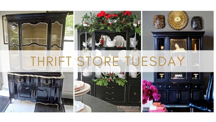 Thrift Store Tues Ep. 6- Quick Campaign furniture & DIY china cabinet makeover inspiration