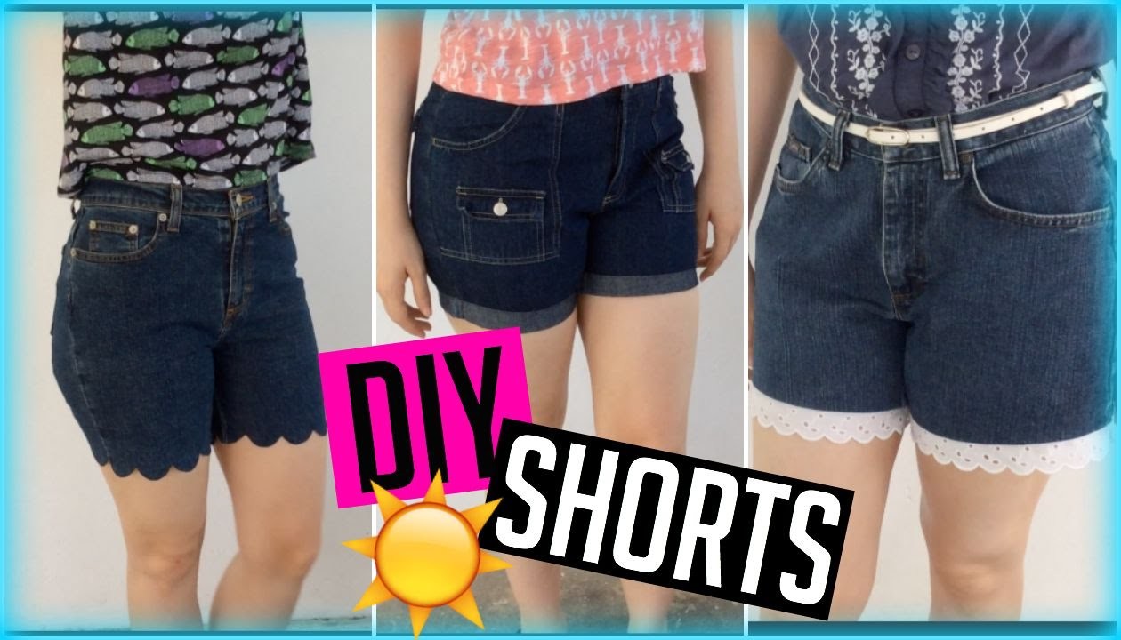 3 DIY Shorts from Jeans ♡ Scalloped, Cuffed, and Lace Trim, ItzaMeylin