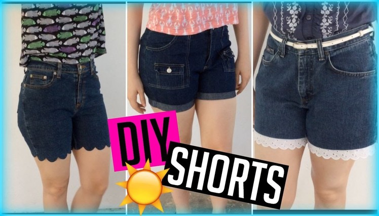 3 DIY Shorts from Jeans ♡ Scalloped, Cuffed, and Lace Trim | ItzaMeylin