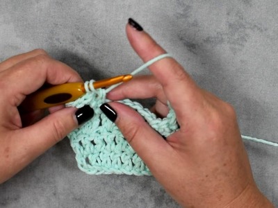 3-double crochet Left-Handed Cluster Stitch
