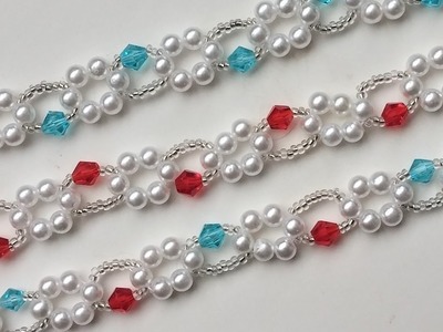 Beginner jewelry pattern . DIY 3 beaded bracelets with the same pattern