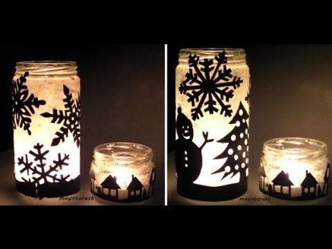 Christmas in a JAR - DIY Candle Holder  | Christmas decorations