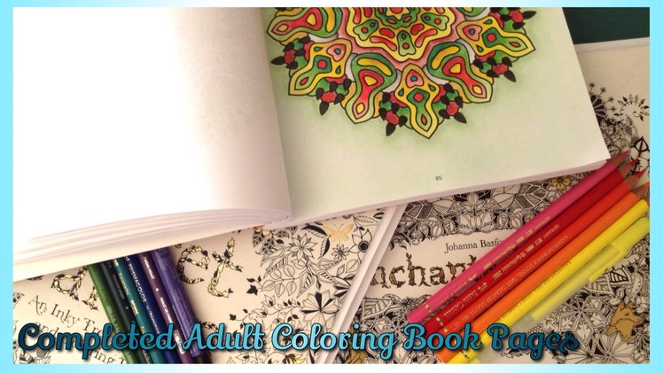 Completed ADULT COLORING BOOK Pages