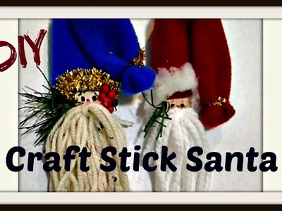 CRAFT STICK SANTA ORNAMENT, Gnome ornament,  easy diy Christmas decorations