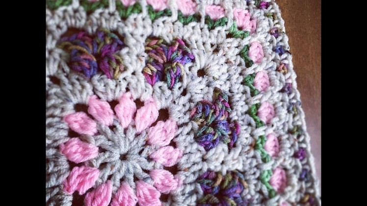 Crochet Blooming Garden Afghan Block 2 0