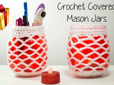 Crochet Covered Mason Jar - Great Teachers Gift!!