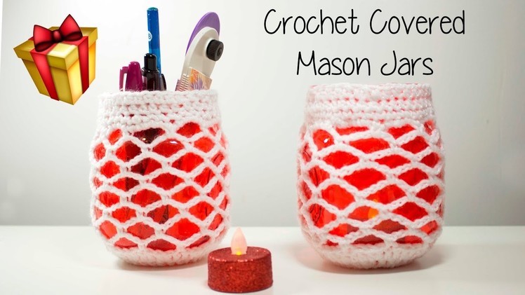 Crochet Covered Mason Jar - Great Teachers Gift!!