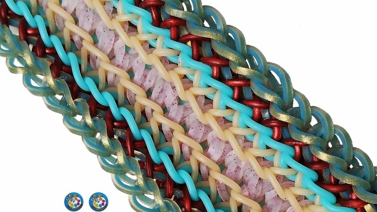 Cute & Fun DIY Rainbow Loom by Deb's Thing "TROIKA" Bracelet Jewelry How To Tutorial (ref #6q)