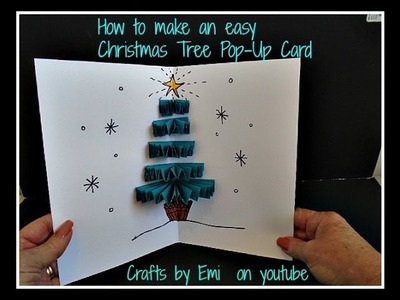 DIY 3D easy  POP UP CHRISTMAS TREE card, how to make a greeting card, Christmas card, teacher card