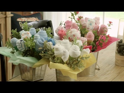 DIY Baby Onesie Floral Arrangement Tutorial