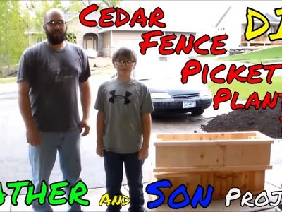DIY Cedar Planter Made Using Fence Pickets Easy Cheap Afternoon Build