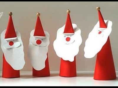 DIY Christmas Gift - How To Make Simple Santa Claus Using Paper  [Origami Santa Claus]