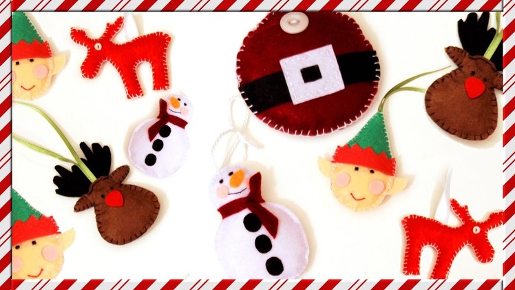 DIY Christmas Tree Ornaments | Super Easy and Inexpensive | Felt fabric craft