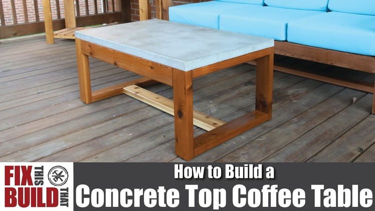 DIY Concrete Top Outdoor Coffee Table | How to Build