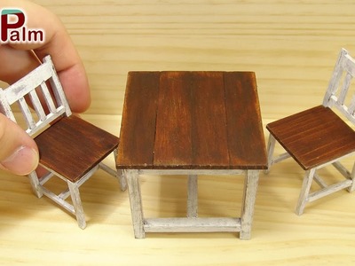 DIY How to make Miniature Table & Chair Vintage Paint Tutorial - Petit Palm
