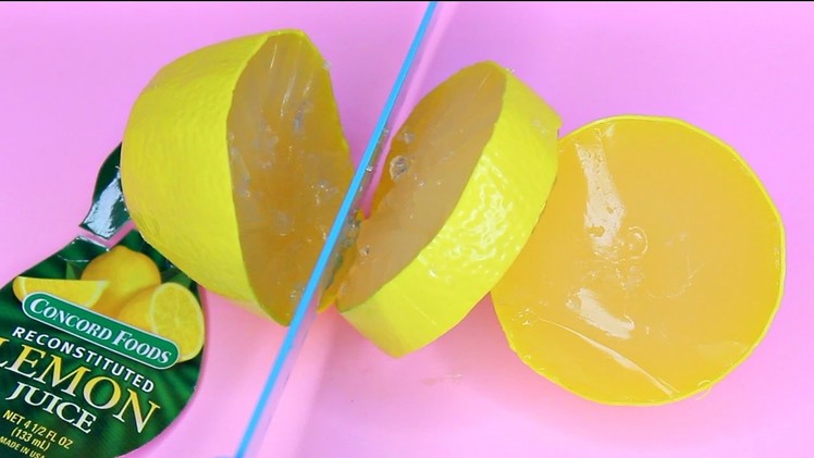 DIY Lemon Shaped Sour Gummy Candy