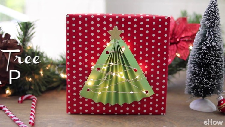 DIY Lighted Christmas Tree Gift Wrap