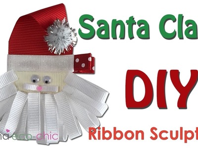 DIY Ribbon Sculpture Santa Claus