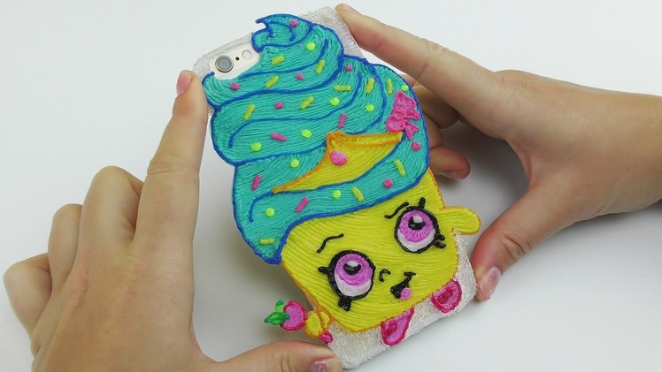 DIY Shopkins Princess Cupcake iPhone Case Drawing with 3D Pen DIY for Kids