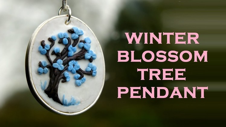 DIY Winter Blossom Tree PENDANT. Necklace