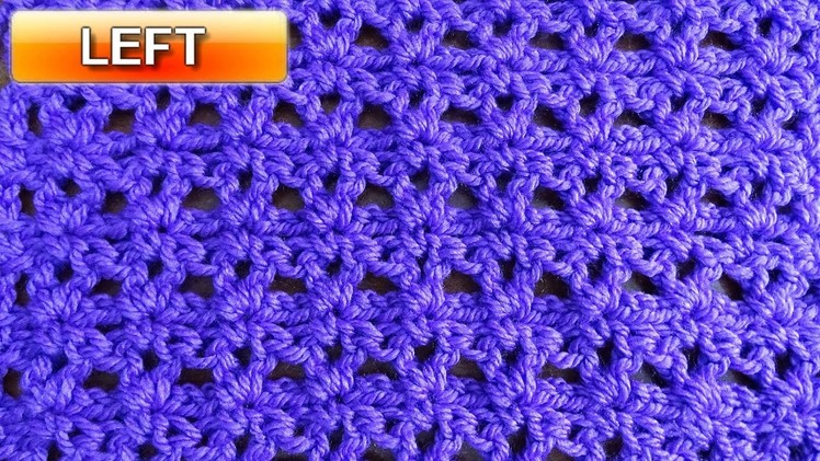 Easy V Stitch - Left Handed Crochet Tutorial