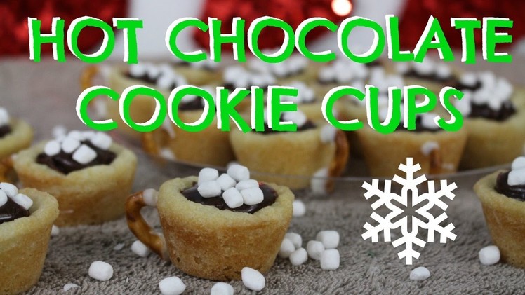 HOT CHOCOLATE COOKIE CUPS | Easy DIY