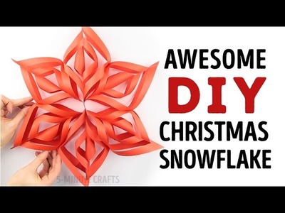 How to craft a really AWESOME snowflake for Christmas l 5-MINUTE CRAFTS
