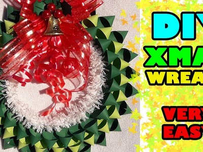 How to make Christmas wreath with paper | Paper Christmas Wreath