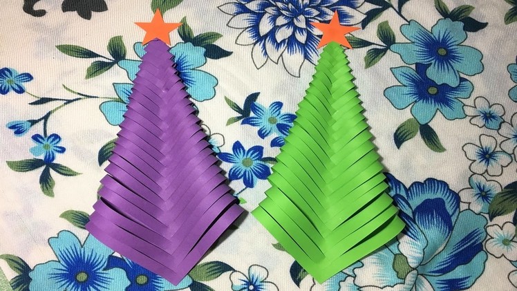 How to make DIY Christmas Tree Paper-paper Xmas tree-decorated Christmas trees,