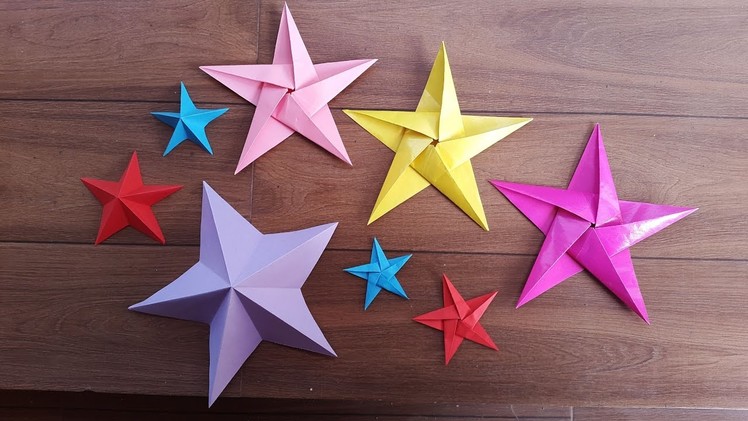 How to make two diff kinds of Origami stars - Easy Christmas craft