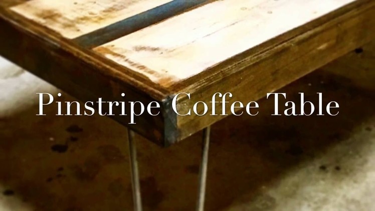 Lazy Guy DIY: Pinstripe Coffee Table Tutorial
