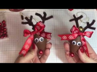 Reindeer Ornament Craft Upcycle C9 bulbs
